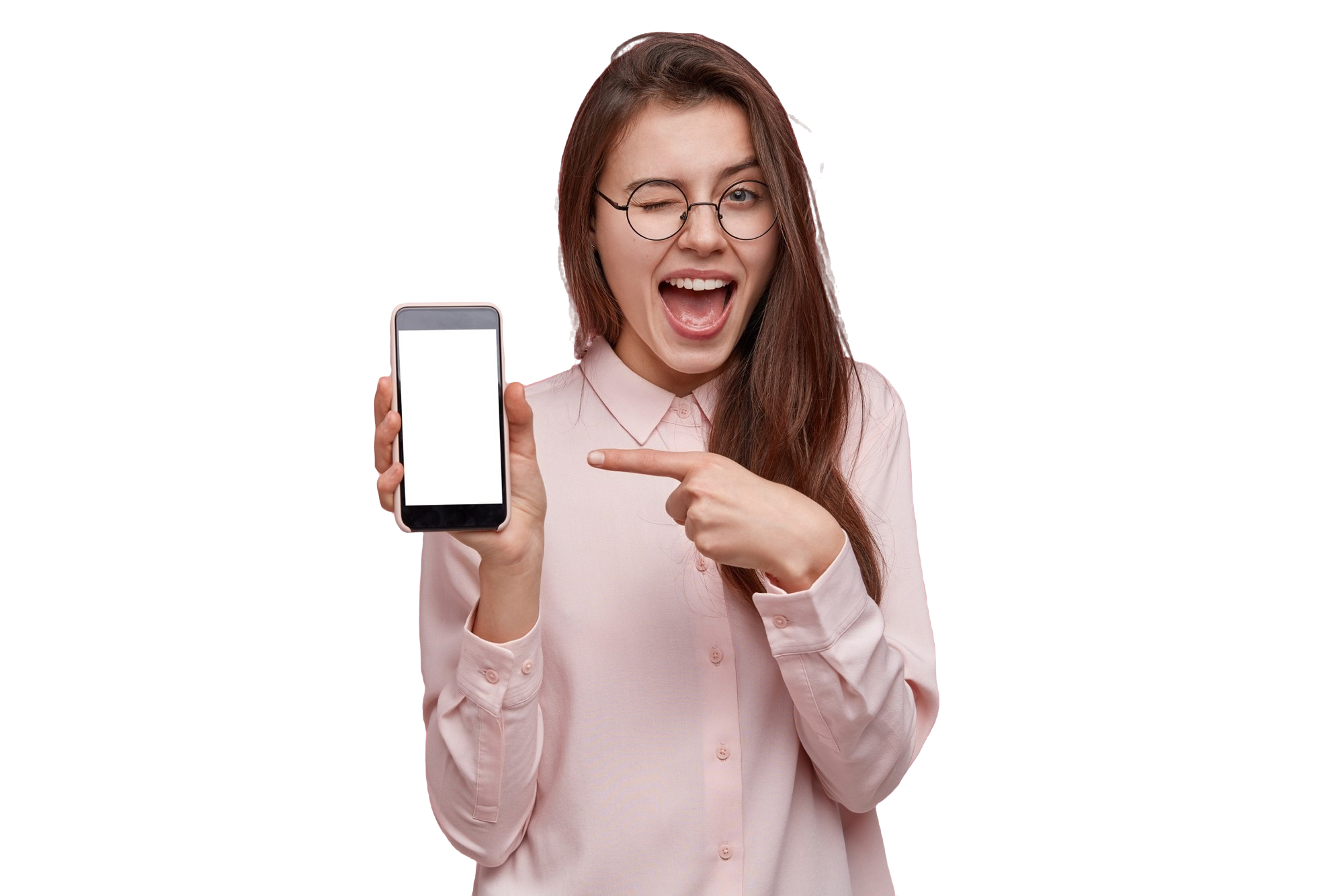 mulher com celular